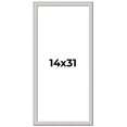 thumbnail image 1 of 14x31 Frame Silver Inner Slope Bevel Picture Frame | 1 Inch Moulding Width | 0.75 Inch Rabbet Depth, 1 of 8