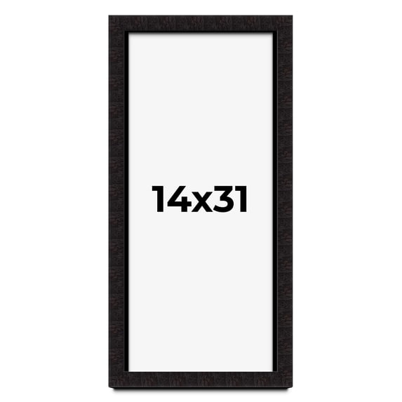 14x31 Shadow Box Black Solid Wood Display Picture Frame | 1 Inch Rabbet Depth | | 1.375 Inch
