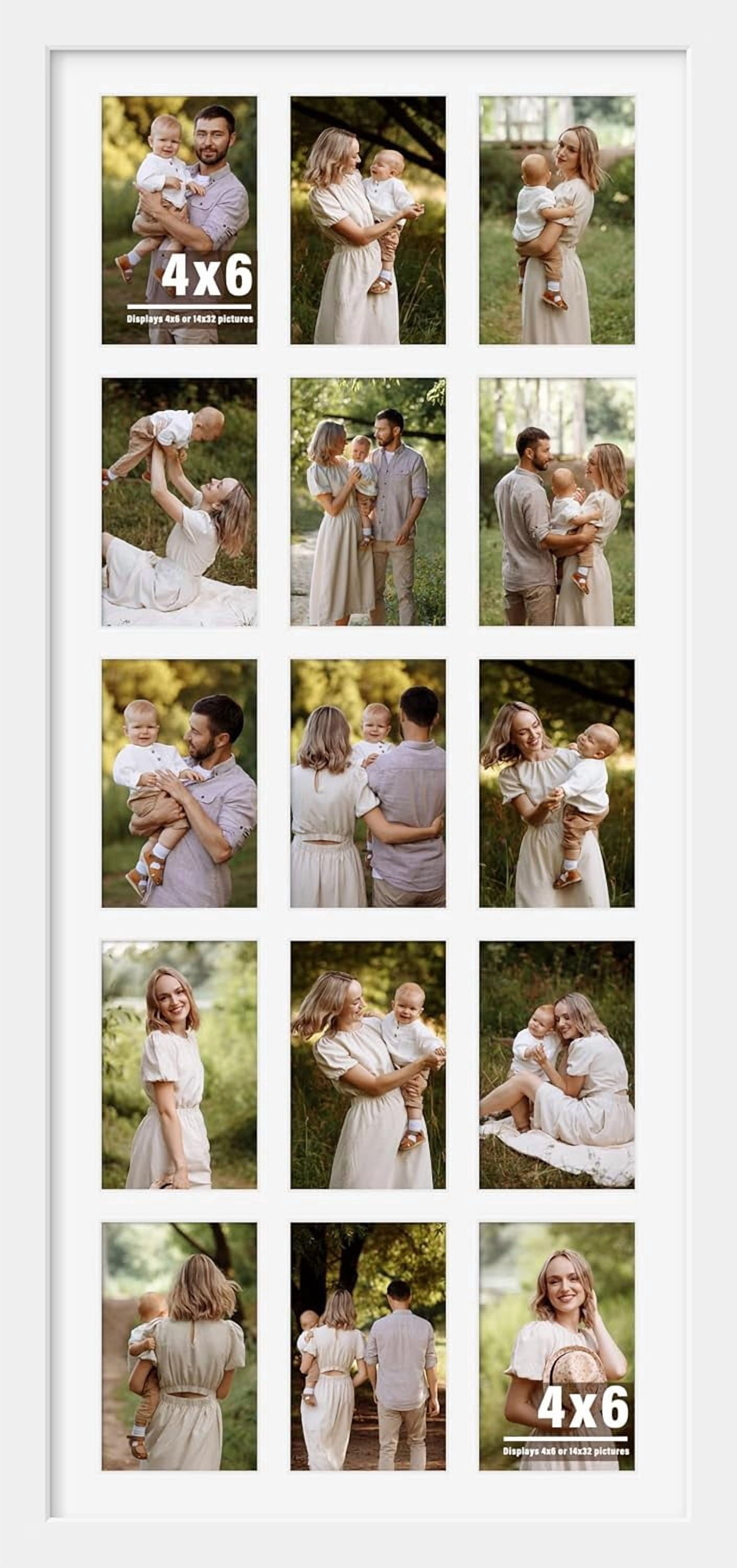 14x32 Collage Frame For 15 4x6 Photos White - Walmart.com