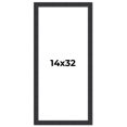 thumbnail image 1 of 14x32 Frame Black Real Wood Picture Frame Width 1.25 Inches | Interior Frame Depth 0.5 Inches |, 1 of 8