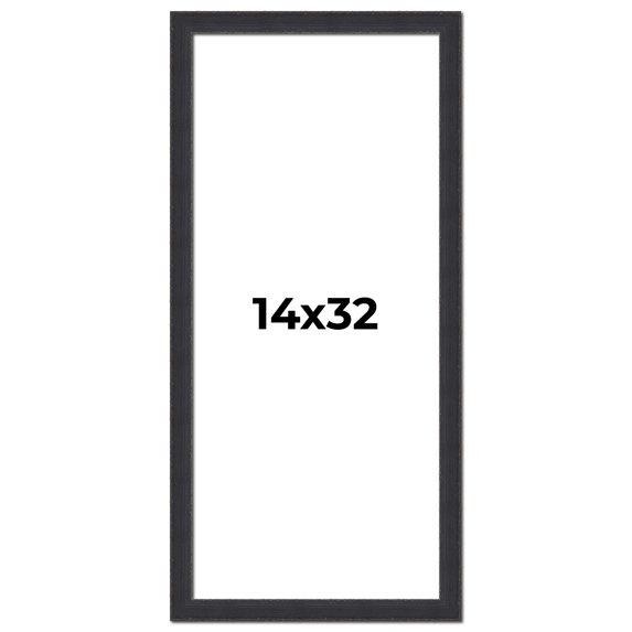 14x32 Frame Black Real Wood Picture Frame Width 1.25 Inches | Interior Frame Depth 0.5 Inches |