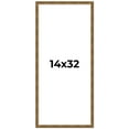 thumbnail image 1 of 14x32 Frame Gold Kingsley Distressed Solid Wood Picture Frame Width 0.75 Inches | Interior Frame, 1 of 8