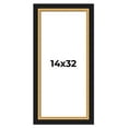 thumbnail image 1 of 14x32 Frame Gold Real Wood Picture Frame Width 2.25 Inches | Interior Frame Depth 0.5 Inches |, 1 of 8
