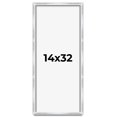 thumbnail image 1 of 14x32 Frame Silver Whitewashed Wood Grain Solid Wood Shadow Box | 0.75 Inch Moulding Width | 0.75, 1 of 8