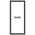 thumbnail image 1 of 14x34 Frame Black Real Wood Picture Frame Width 1.25 Inches | Interior Frame Depth 0.5 Inches |, 1 of 8