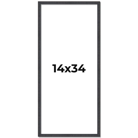 14x34 Frame Brown Picture Frame - Complete Modern Photo Frame Includes UV Acrylic Shatter Guard
