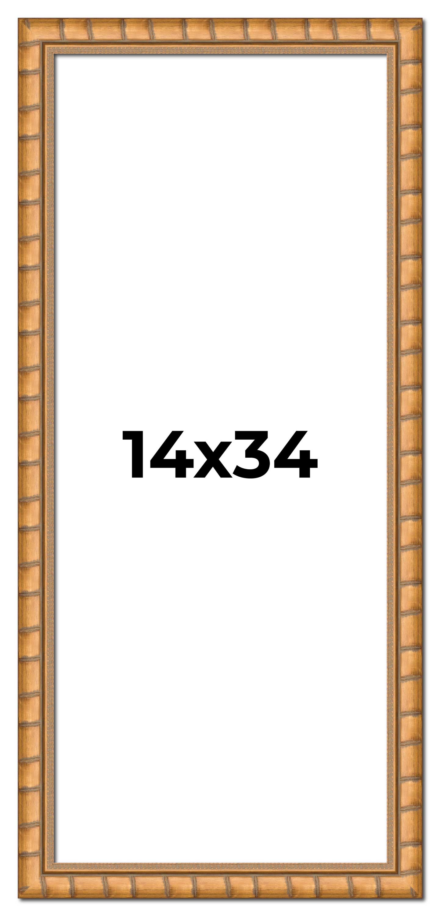 14x34 Frame Gold Real Wood Picture Frame Width 1.5 inches | Interior ...
