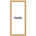 thumbnail image 1 of 14x34 Frame Gold Rustic Solid Wood Picture Frame | 1.25 Inch Wide Moulding | Rustique Gold, 1 of 8