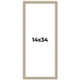 thumbnail image 1 of 14x34 Frame Grey Solid Wood Picture Frame Width 1 Inches | Interior Frame Depth 0.5 Inches |, 1 of 8