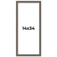thumbnail image 1 of 14x34 Frame Silver Real Wood Picture Frame Width 1.25 Inches | Interior Frame Depth 0.5 Inches |, 1 of 8