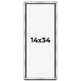 thumbnail image 1 of 14x34 Shadow Box Frame Silver | 1.375 Inches Deep Real Wood Contemporary Shadowbox Display Frame |, 1 of 7