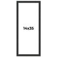 thumbnail image 1 of 14x35 Frame Black Real Wood Picture Frame Width 1.25 Inches | Interior Frame Depth 0.5 Inches |, 1 of 8