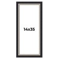 thumbnail image 1 of 14x35 Frame Black Real Wood Picture Frame Width 2.25 Inches | Interior Frame Depth 0.5 Inches |, 1 of 8