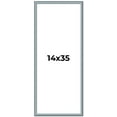 thumbnail image 1 of 14x35 Frame Blue Scuffed Farm Board Solid Wood Picture Frame Width 0.75 Inches | Interior Depth 0.5, 1 of 8