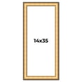 thumbnail image 1 of 14x35 Frame Gold Plein Aire Solid Wood Picture Frame Width 2 Inches | Interior Frame Depth 0.5, 1 of 8