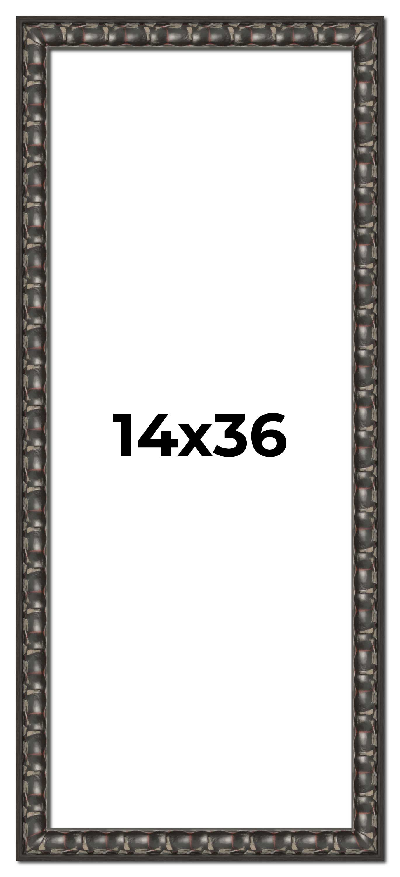 14x36 Frame Black-Brown Medieval Solid Wood Picture Frame | 1.5 Inch ...