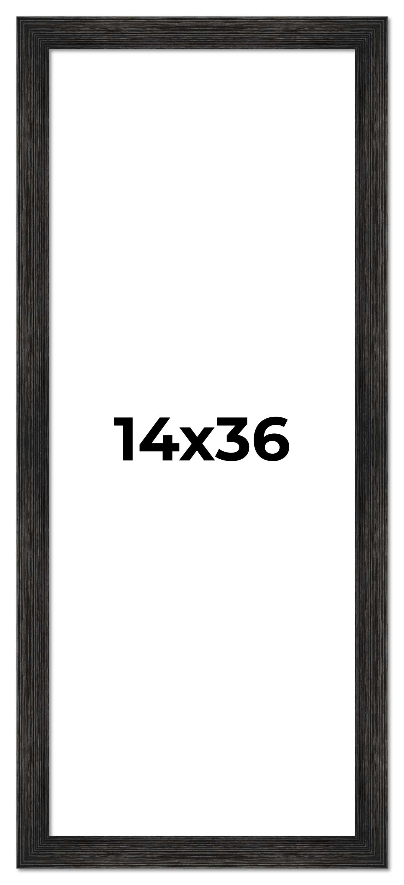 14x36 Frame Black Rustic Barnwood Solid Wood Picture Frame | 1.5 Inch ...