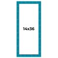 thumbnail image 1 of 14x36 Frame Blue Teal Burl Wood Picture Frame | 1.75 Inch Moulding Width | Interior Frame Depth 0.5, 1 of 8