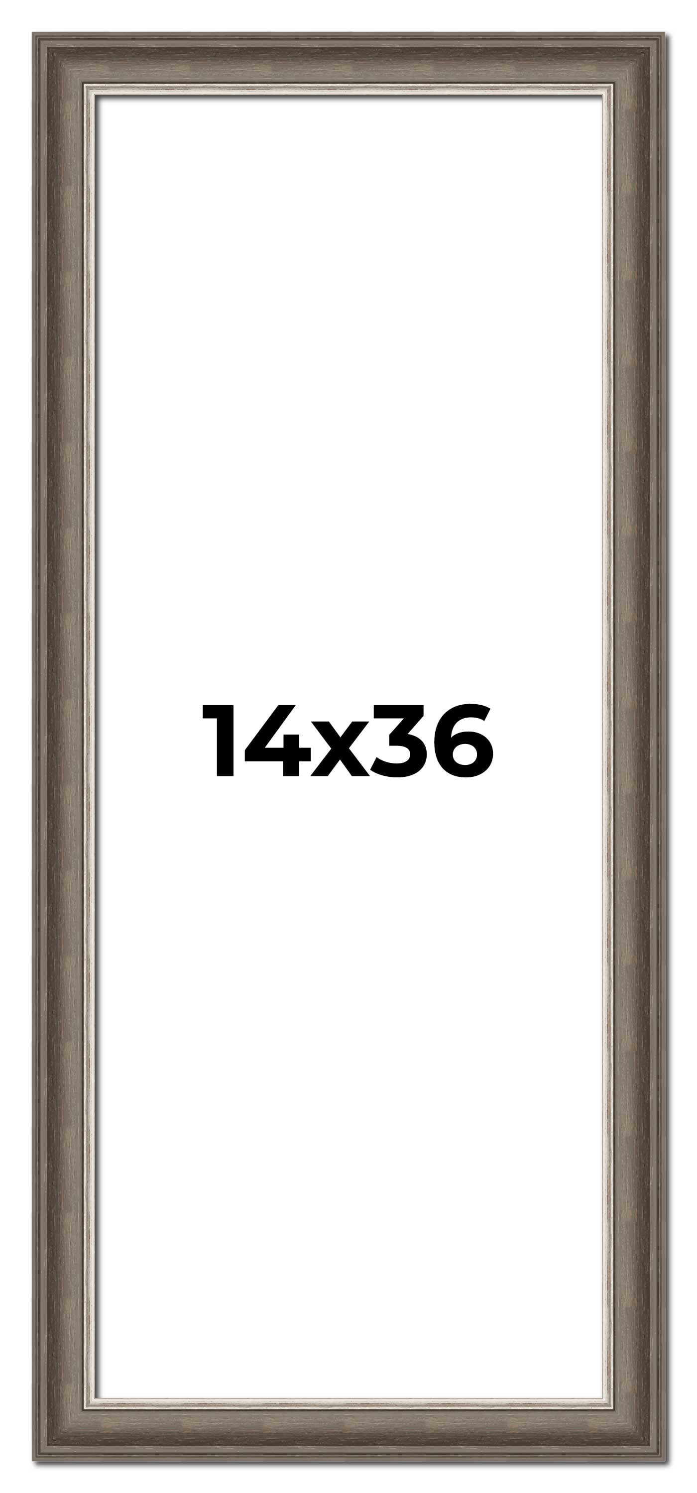 14x36 Frame Brown Solid Wood Picture Frame | 1.75 Inch Moulding Width ...