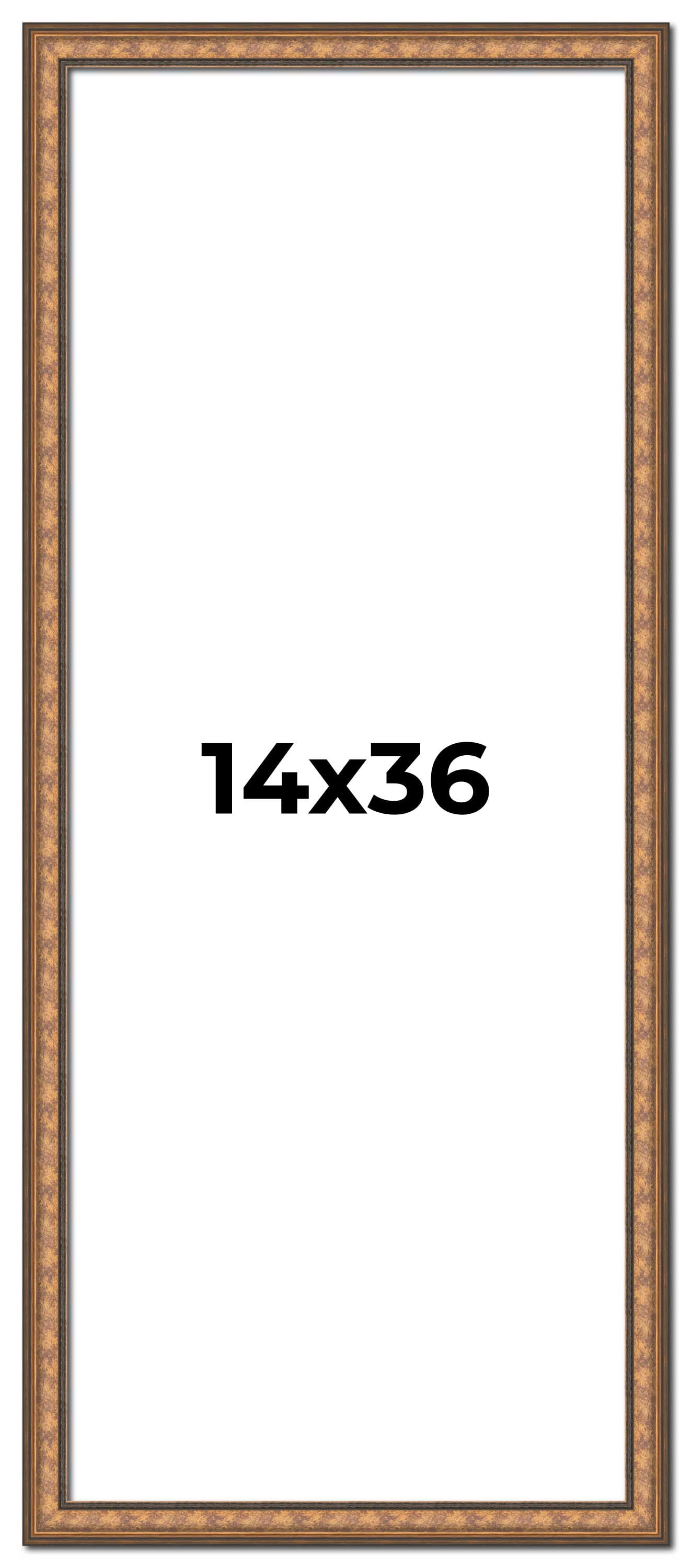 14x36 Frame Gold Real Wood Picture Frame Width 1.25 inches | Interior ...