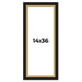 thumbnail image 1 of 14x36 Frame Gold Real Wood Picture Frame Width 2.25 Inches | Interior Frame Depth 0.5 Inches |, 1 of 8
