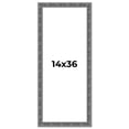 thumbnail image 1 of 14x36 Frame Silver Black Rustic Sonoma Solid Wood Picture Frame | 1.5 Inch Moulding Width |, 1 of 8