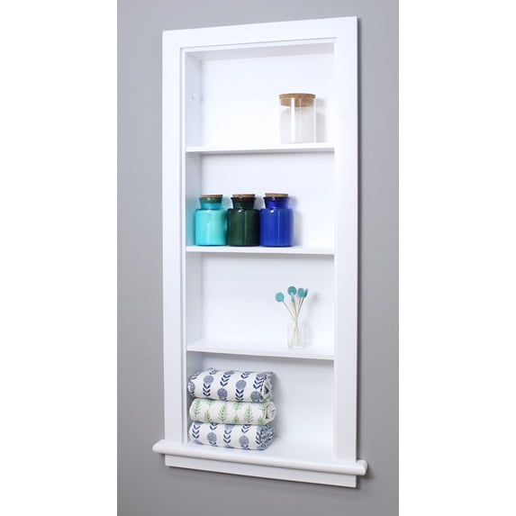 14x36 Recessed Aiden Wall Niche with plain back and three shelves