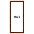 thumbnail image 1 of 14x36 Walnut Brown Veneer Real Wood Picture Frame Width 1.75 inches | Interior Frame Depth 0.5, 1 of 8