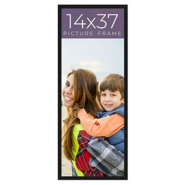 14x37 Frame Black Real Wood Picture Frame Width 0.75 inches | Interior Frame Depth 0.5 inches |