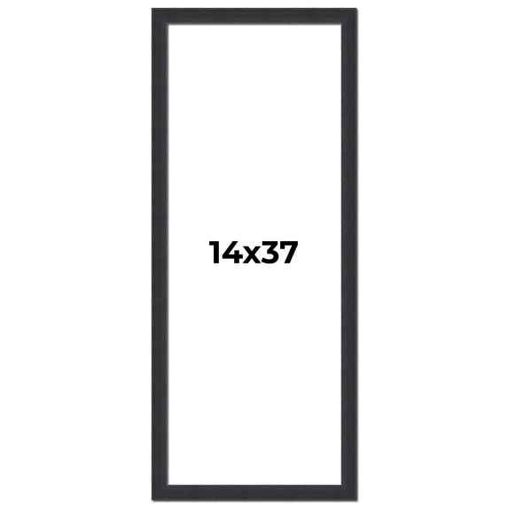 14x37 Frame Black Real Wood Picture Frame Width 1.25 Inches | Interior Frame Depth 0.5 Inches |