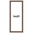 thumbnail image 1 of 14x37 Frame Brown Distressed Barnwood Picture Frame | Rustic Farmhouse Photo Frame Includes UV, 1 of 8