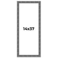 thumbnail image 1 of 14x37 Frame Silver Black Rustic Sonoma Solid Wood Picture Frame | 1.5 Inch Moulding Width |, 1 of 8