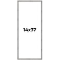 thumbnail image 1 of 14x37 Frame Silver Grey Distressed Solid Wood Picture Frame | 0.75 Inch Moulding Width | Interior, 1 of 8