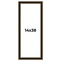 14x38 Frame Gold Antique Vintage Sold Wood Picture Frame | 1.75 Inch Moulding Width | Interior