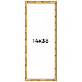 thumbnail image 1 of 14x38 Frame Gold Bamboo Picture Frame - Complete Modern Photo Frame Includes UV Acrylic Shatter, 1 of 8