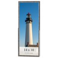 thumbnail image 1 of 14x38 Frame Silver Grey Distressed Solid Wood Picture Frame | 0.75 Inch Moulding Width | Interior, 1 of 8