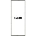 thumbnail image 1 of 14x38 Frame Silver Grey Distressed Solid Wood Picture Frame | 0.75 Inch Moulding Width | Interior, 1 of 8