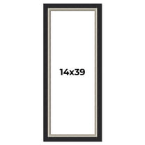 14x39 Frame Black Real Wood Picture Frame Width 2.25 Inches | Interior Frame Depth 0.5 Inches |