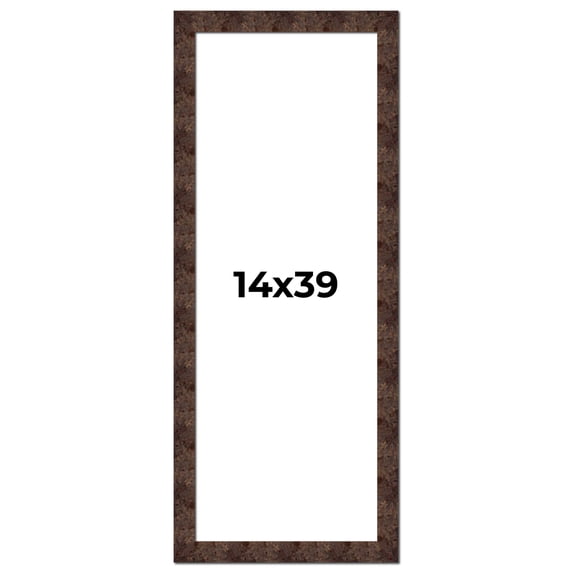 14x39 Frame Brown Burl Real Wood Picture Frame Width 1.625 Inches | Interior Frame Depth 0.5 Inches