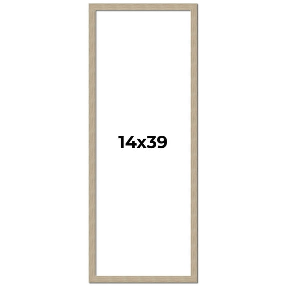 14x39 Frame Grey Solid Wood Picture Frame Width 1 Inches | Interior Frame Depth 0.5 Inches |