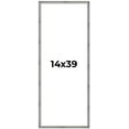 thumbnail image 1 of 14x39 Frame Silver Grey Distressed Solid Wood Picture Frame | 0.75 Inch Moulding Width | Interior, 1 of 8