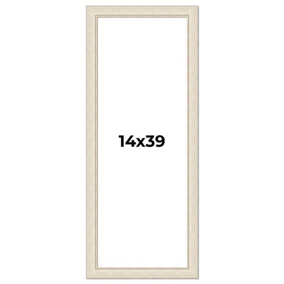 14x39 Frame White Real Wood Picture Frame Width 1.75 inches | Interior Frame Depth 0.5 inches |