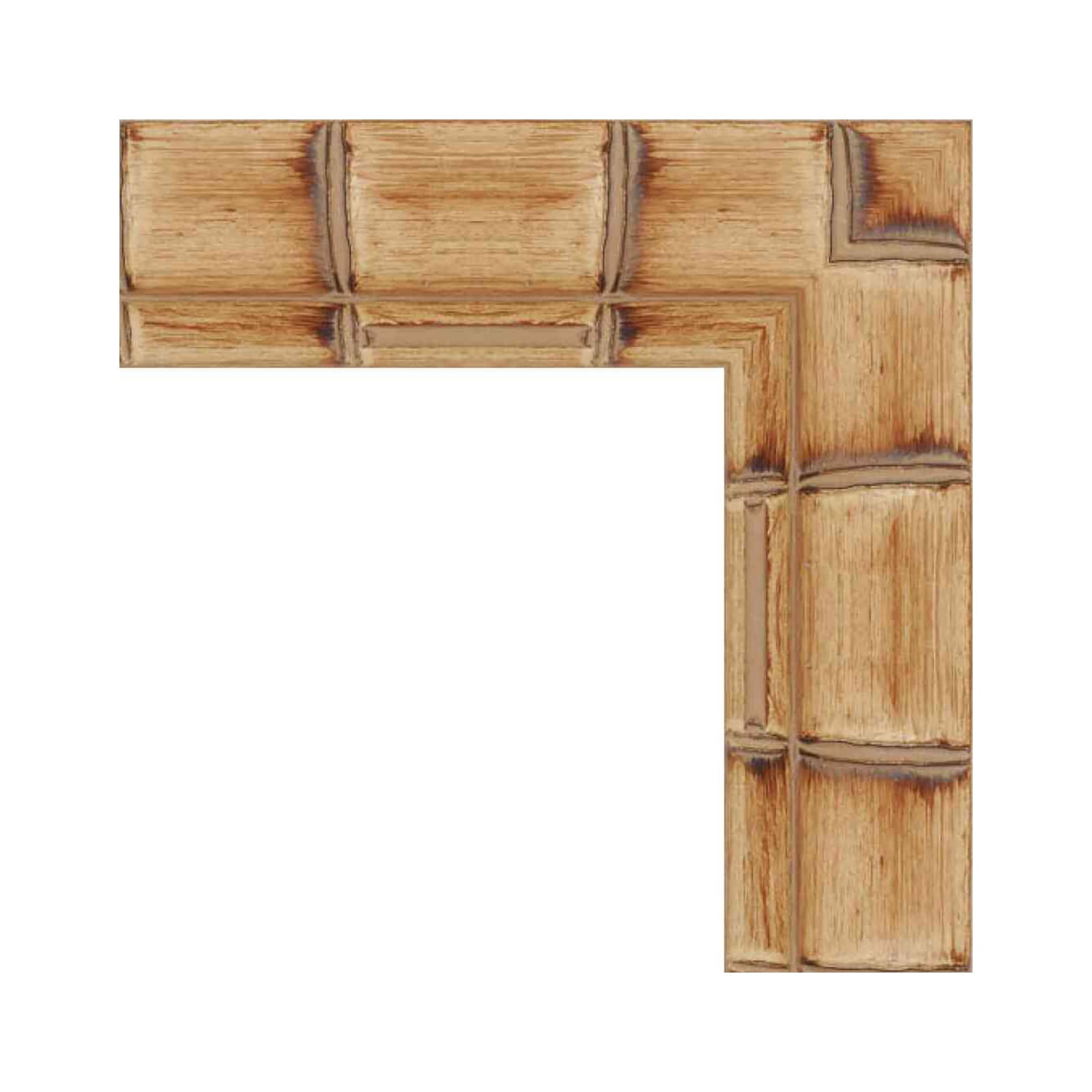 14x40 Natural Wide Bamboo Picture Frame - UV Acrylic, Foam Board Backing, Hanging Hardware