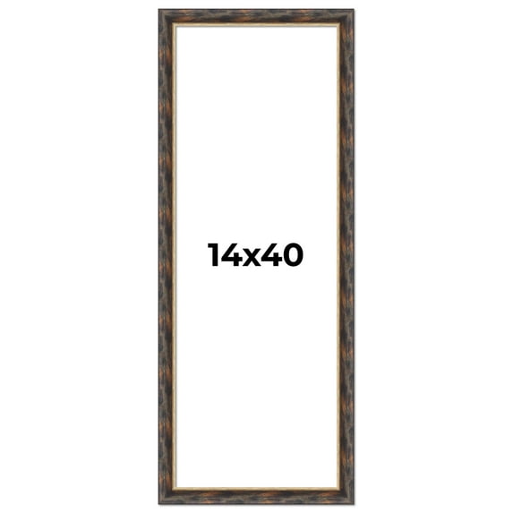 14x40 Frame Gold Real Wood Picture Frame Width 1.5 inches | Interior Frame Depth 0.5 inches |