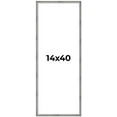 thumbnail image 1 of 14x40 Frame Silver Grey Distressed Solid Wood Picture Frame | 0.75 Inch Moulding Width | Interior, 1 of 8