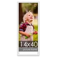 thumbnail image 1 of 14x40 Frame White Wood Picture Panoramic Frame - Picture Frame Includes UV Acrylic, Foam Board Backing, & Hanging Hardware! Panoramic Poster Frame, 1 of 9