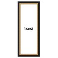 thumbnail image 1 of 14x41 Frame Gold Real Wood Picture Frame Width 2.25 Inches | Interior Frame Depth 0.5 Inches |, 1 of 8