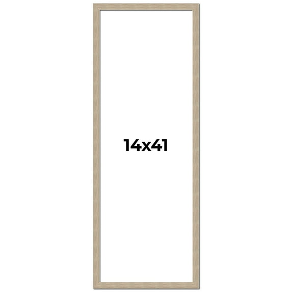 14x41 Frame Grey Solid Wood Picture Frame Width 1 Inches | Interior Frame Depth 0.5 Inches |