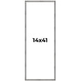 thumbnail image 1 of 14x41 Frame Silver Grey Distressed Solid Wood Picture Frame | 0.75 Inch Moulding Width | Interior, 1 of 8
