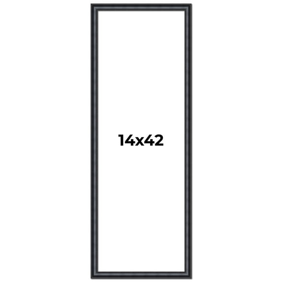 14x42 Frame Black Real Wood Picture Frame Width 1.25 inches | Interior Frame Depth 0.5 inches |